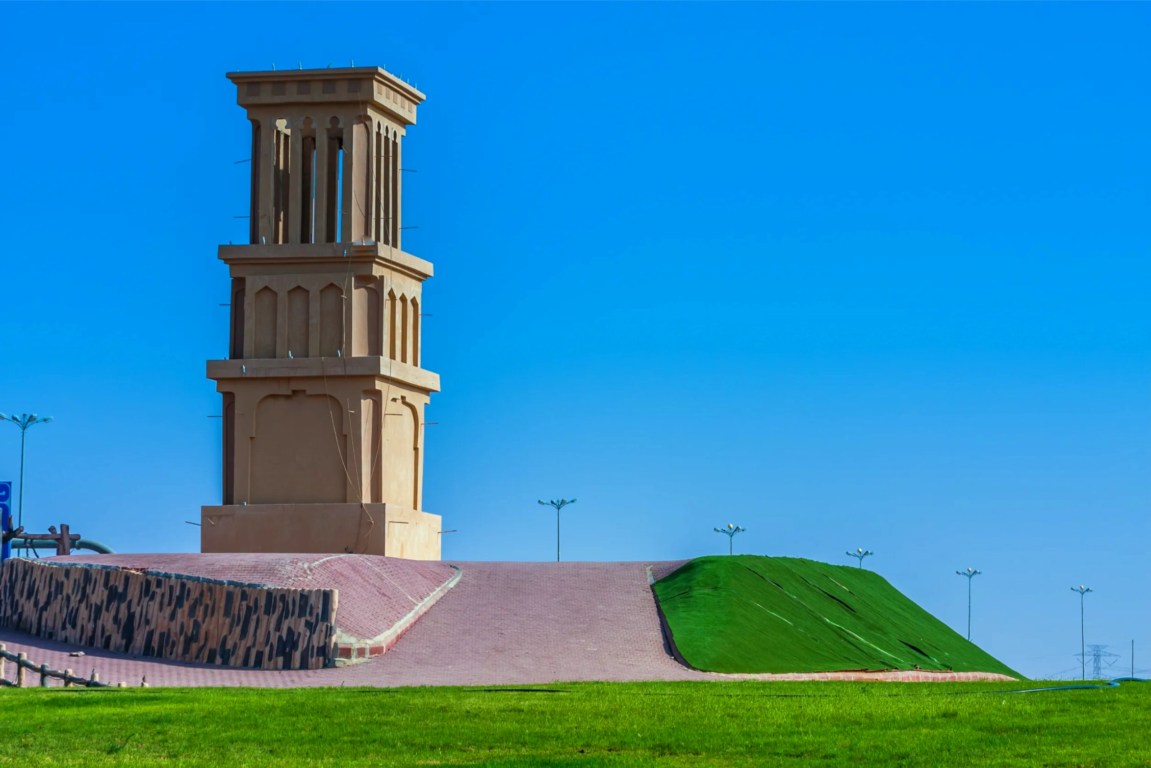 a tower mountain oasis in al majmaah saudi arabia