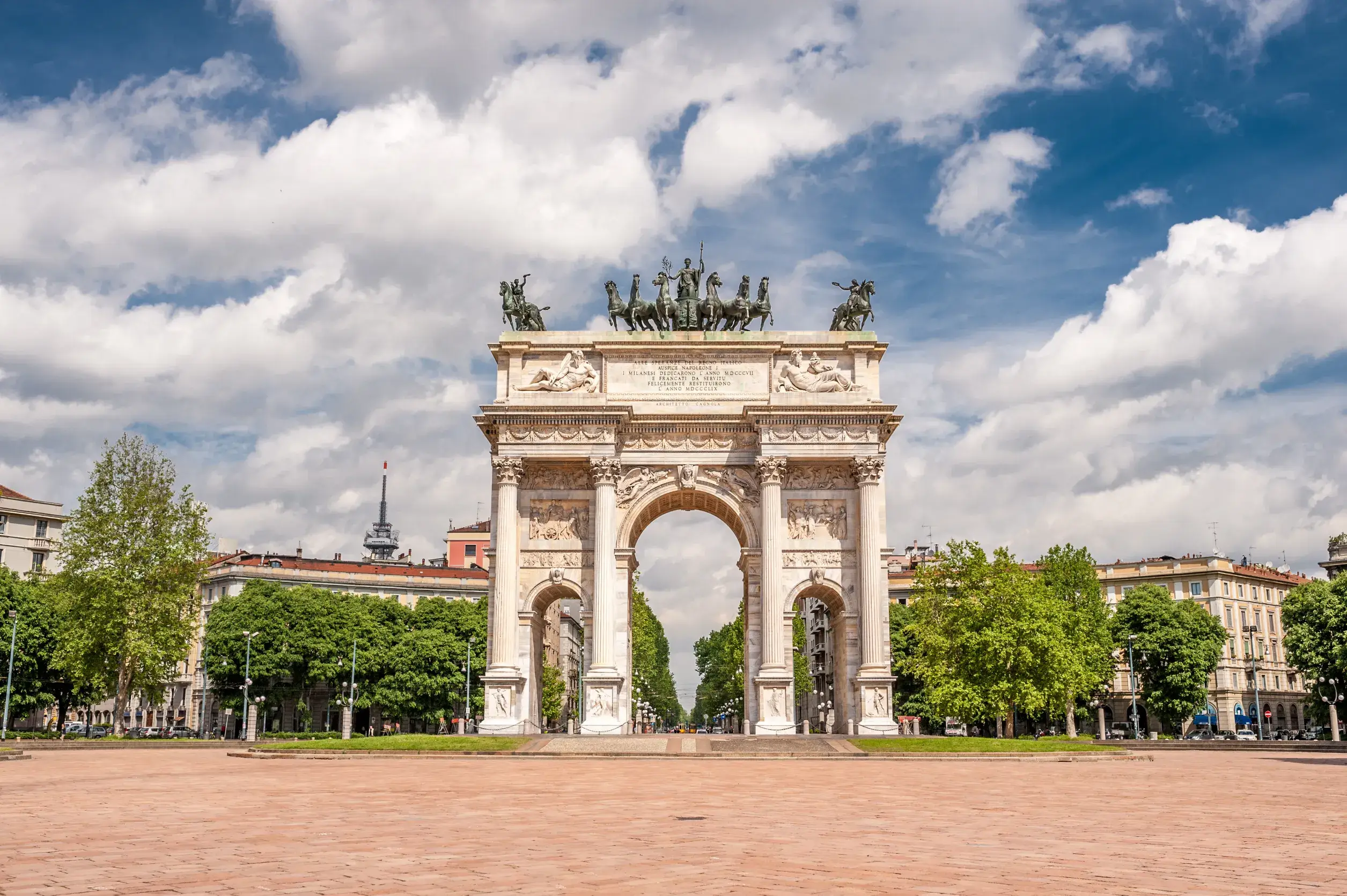 arch of peace arco della pace in milan italy