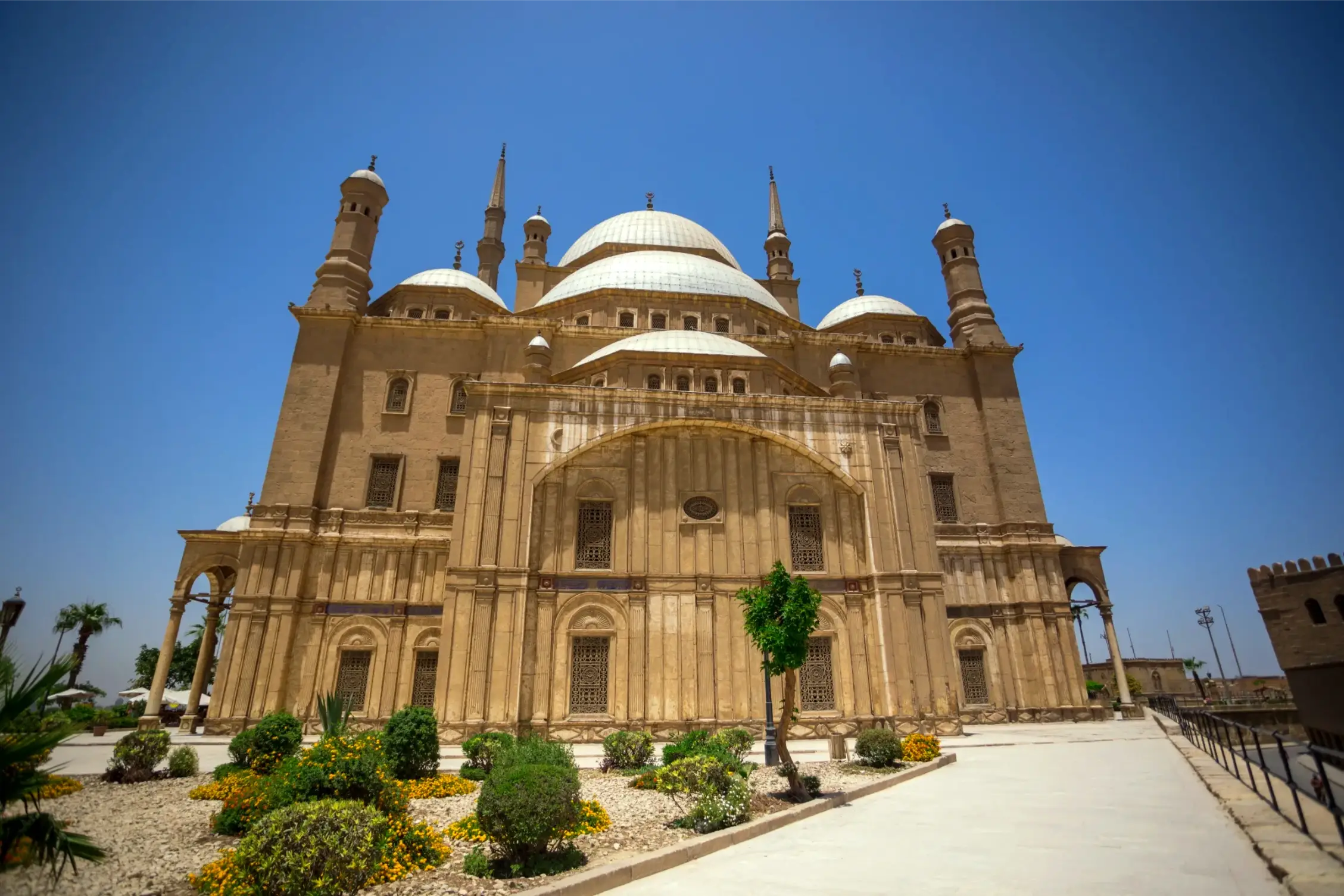 great mosque of muhammad ali pasha in the citadel of cairo in egypt