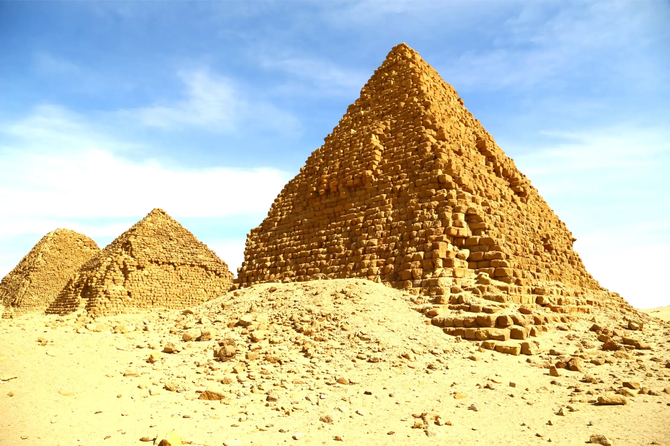 the antique pyramids in napata karima sudan
