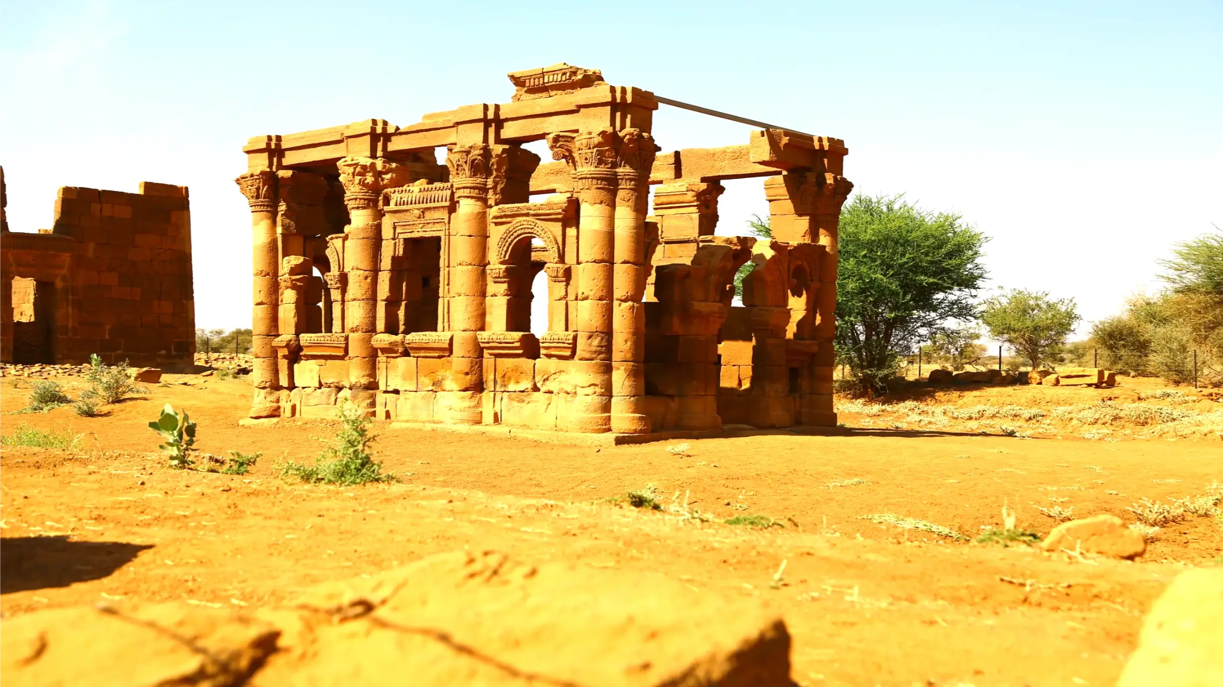 the antique temple naqa sudan