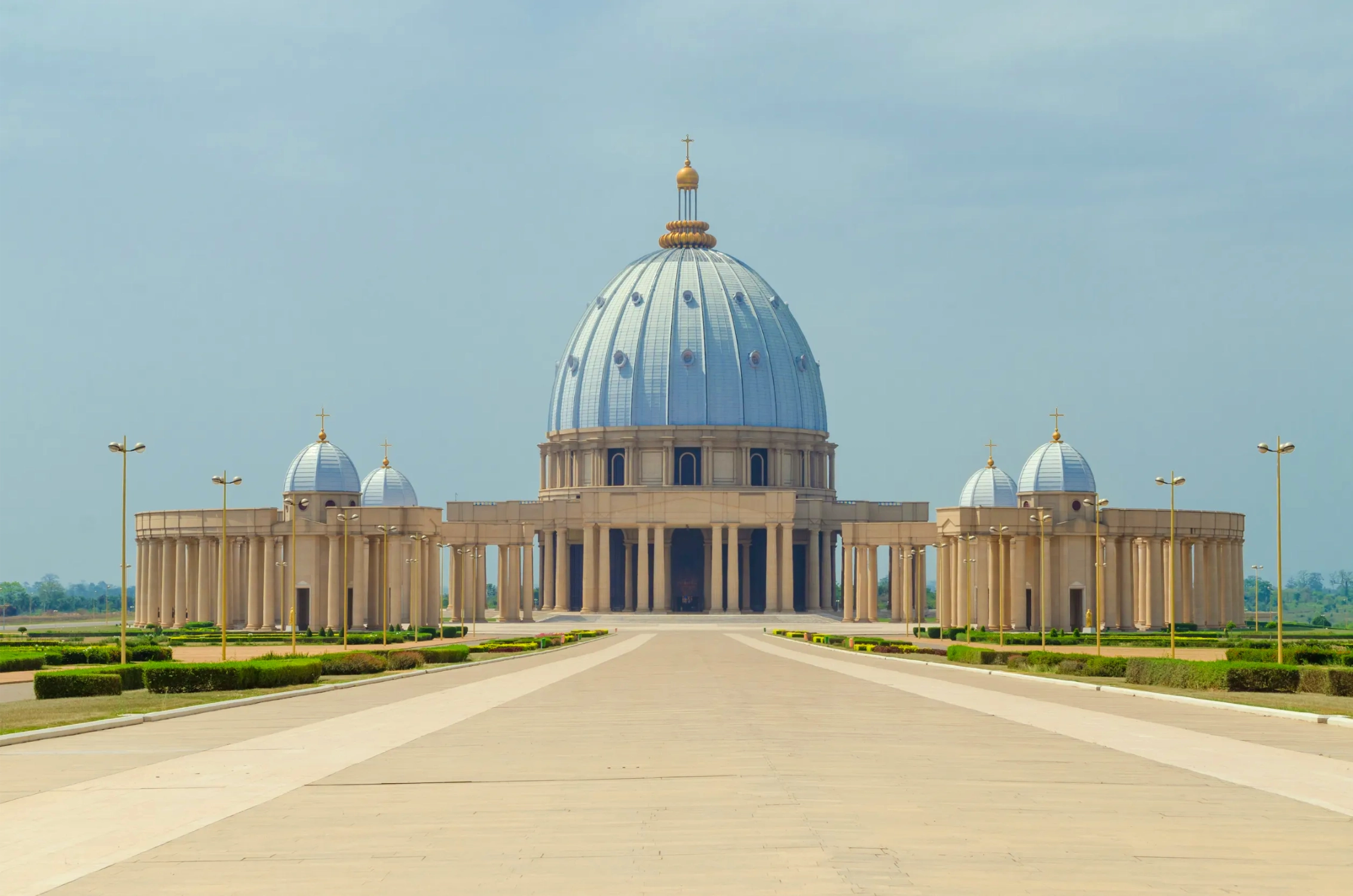 the famous landmark basilica in ivorian