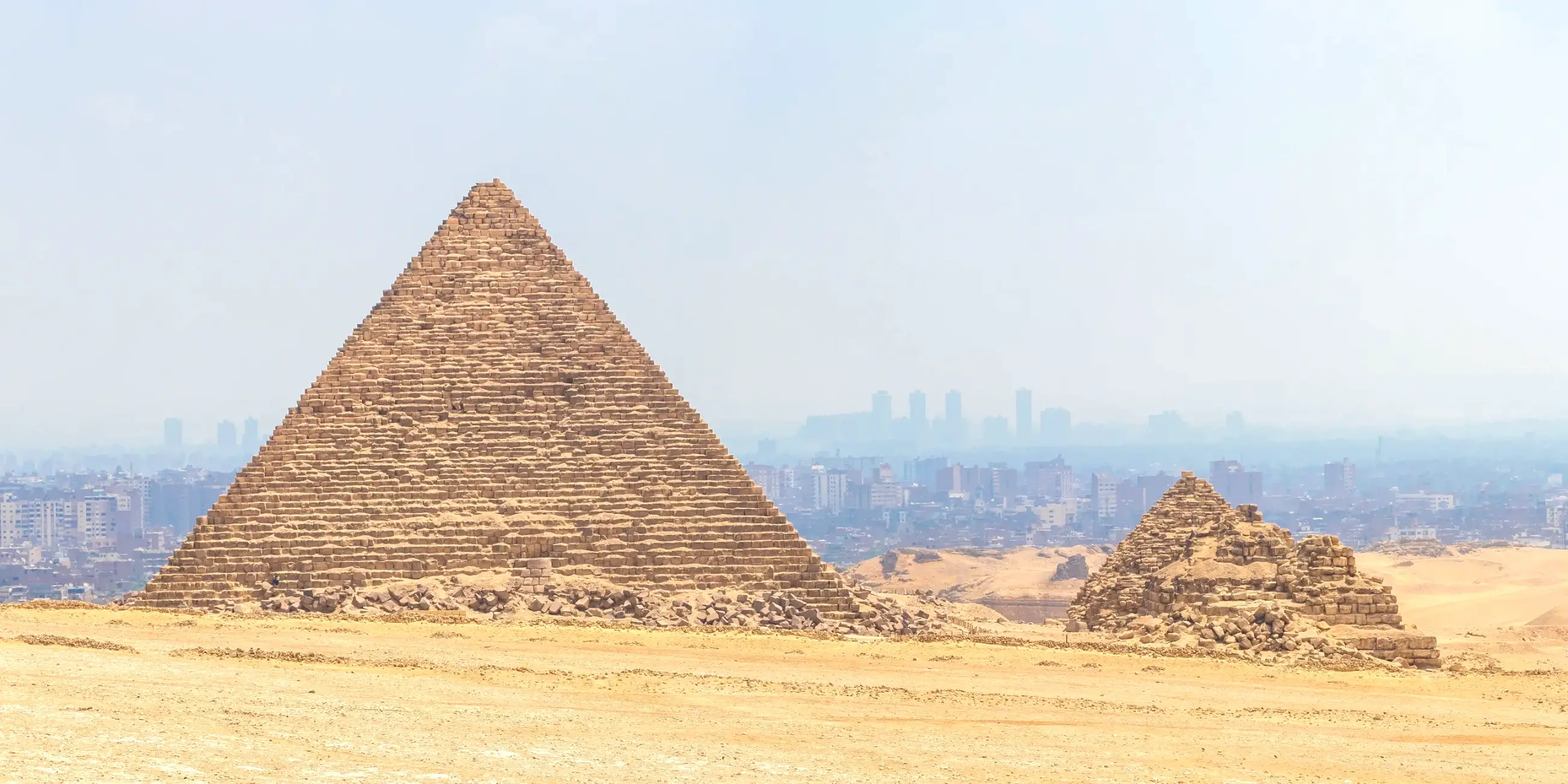the great pyramid of menkaure in cairo egypt