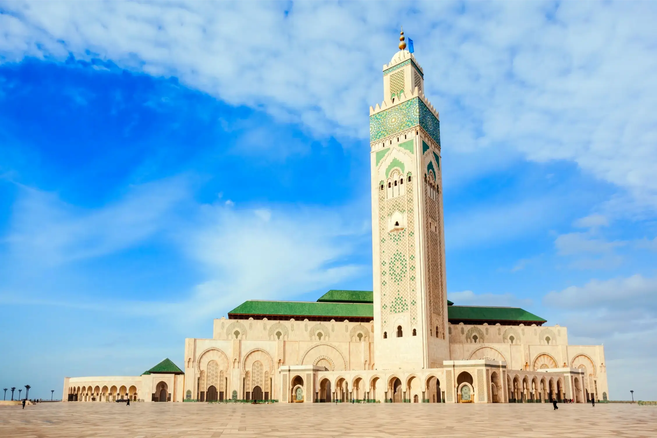 the hassan ali mosque in casablanca morocco
