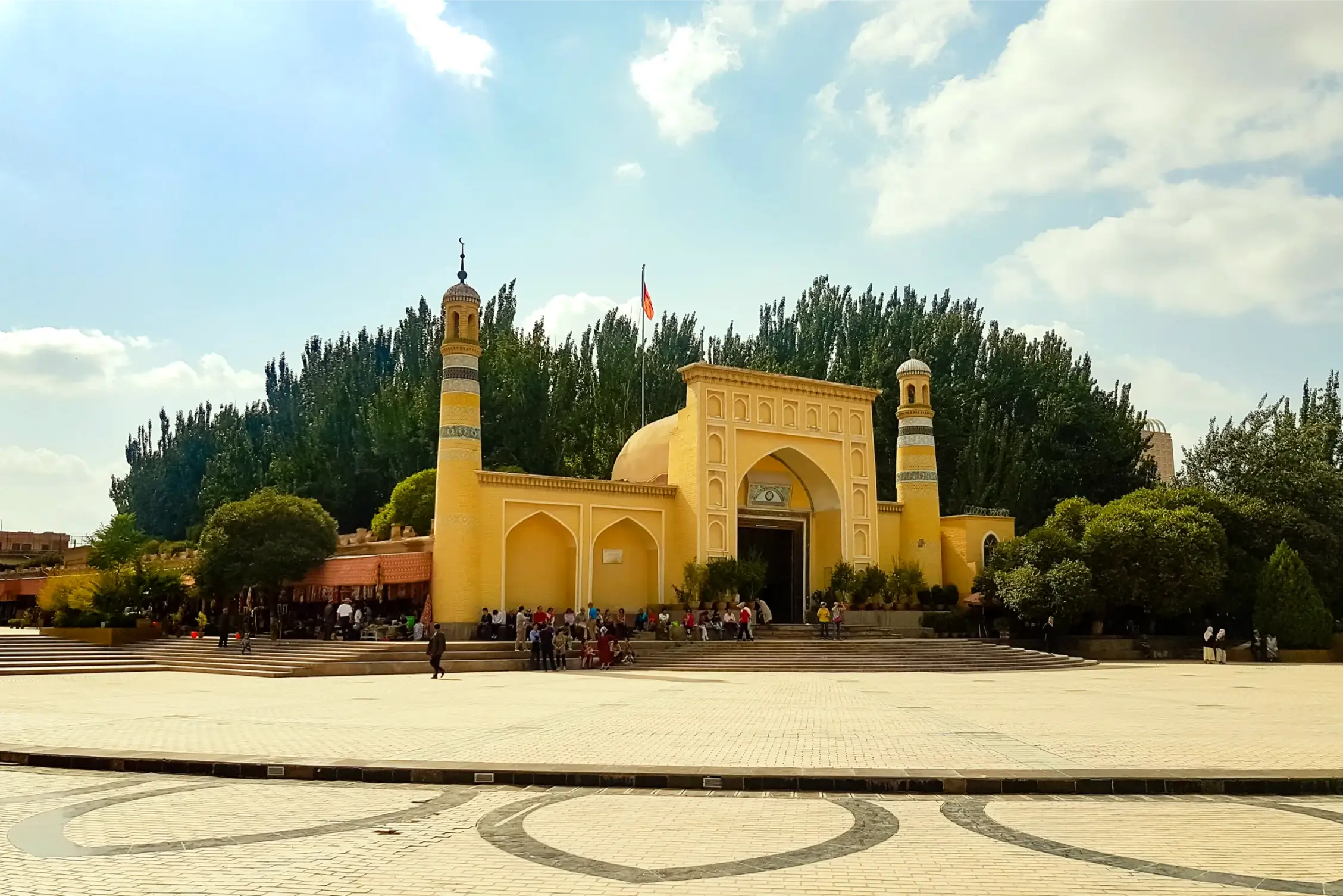 the id kah mosque in kashgar xinjiang china