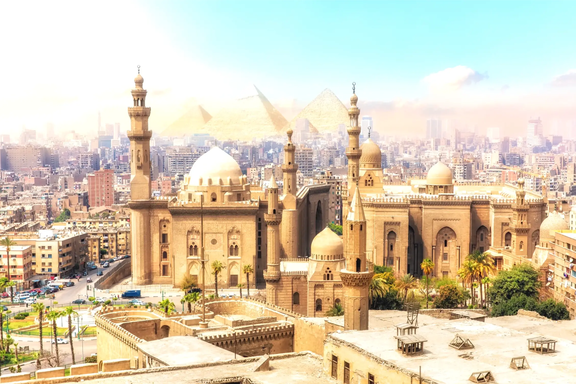 the mosque madrassa of sultan hassan in cairo egypt