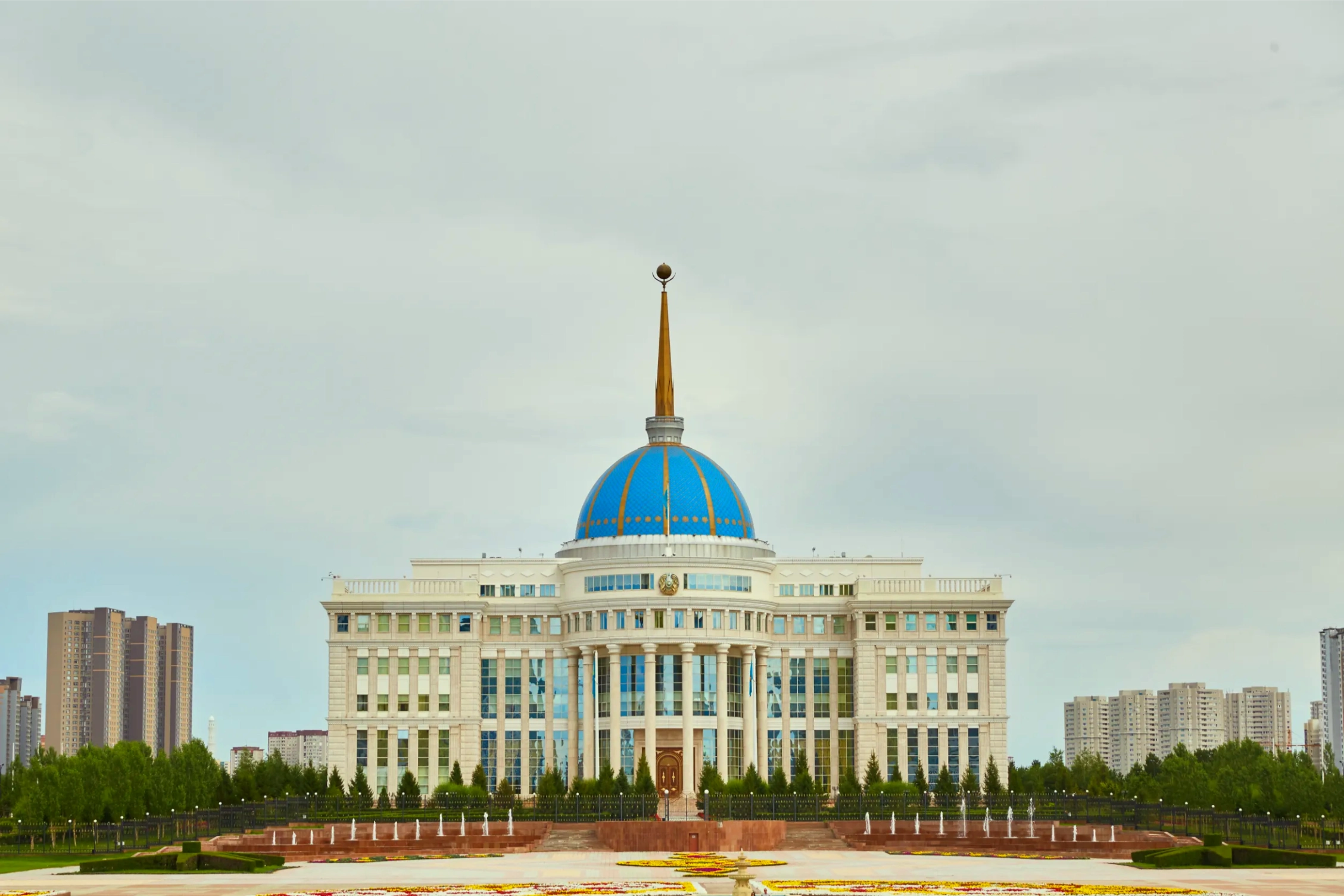 the president of the republic in astana kazakhstan