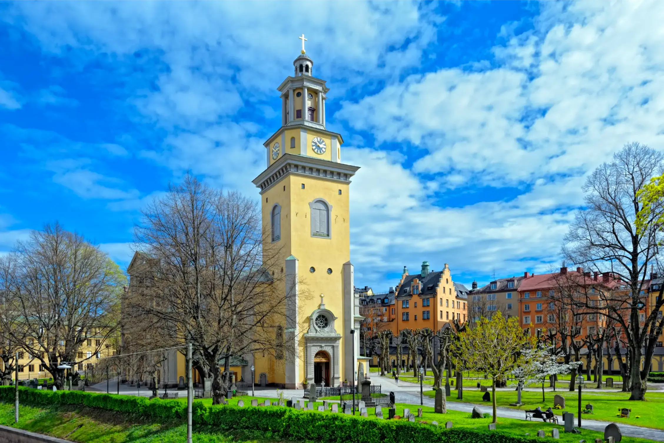 the protestant maria magdalena church in stockholm sweden